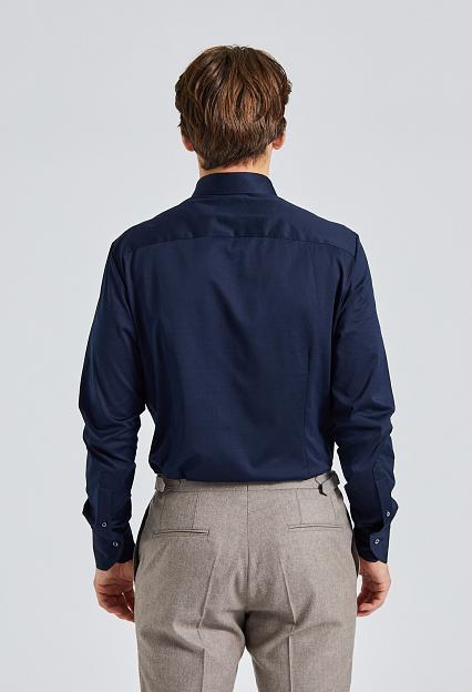 Stenströms Blå Jerseyskjorte Slim